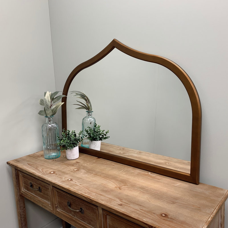 Miroir pleine longueur moderne et contemporain biseauté, Bronze automnal