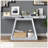 55.9" Modern Luxe Full-Body Mirror Entryway Table With Trapezoid Base – 360° Reflective Console Table, Sturdy Wooden Frame, Scratch-Resistant Design & Open Storage For Hallway, Living Room, Staircase