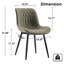 Chaise d'appoint moderne en similicuir avec pieds en métal-1079124977