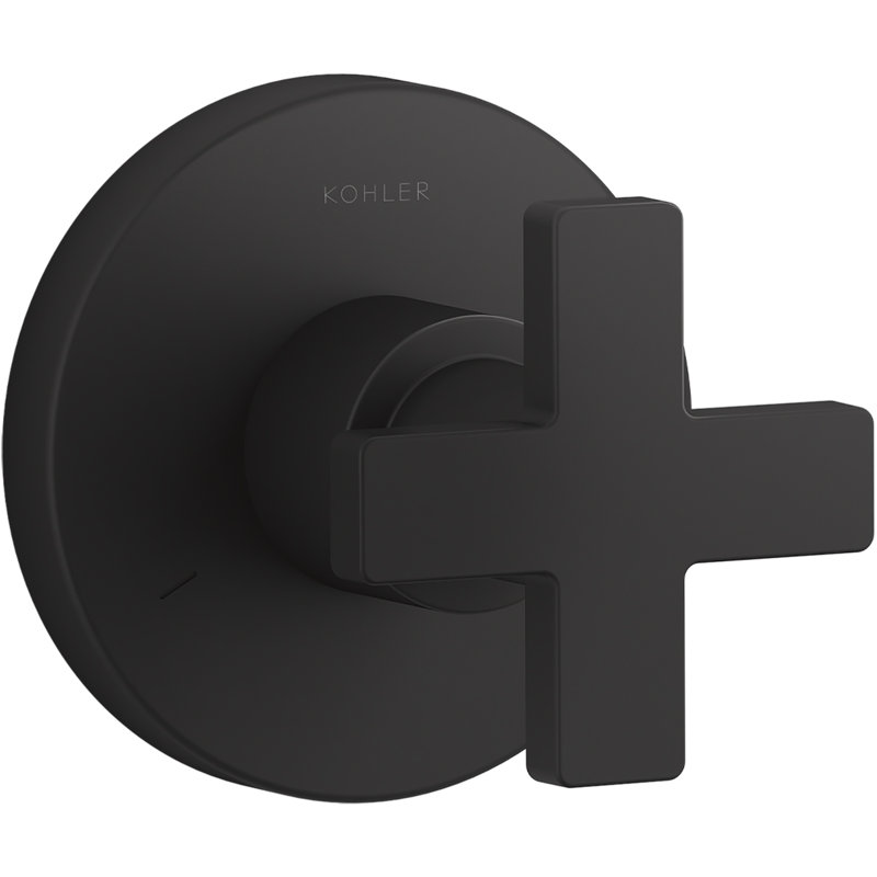 Composed® Diverter Faucet Trim with Cross Handle, Matte Black
