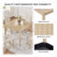 Ensemble de salle à manger 5 pièces à hauteur de comptoir avec table carrée et 4 chaises rembourrées en chêne clair