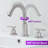 Widespread Bathroom Faucet 3 Hole, 2 Handle Sink Faucet Bathroom Vanity with 360 Degree Swivel Spout, with Metal Pop Up Drain-109600888