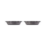 Le Creuset Stoneware Set Of 2 Heritage Fluted Pie Dish 9 In