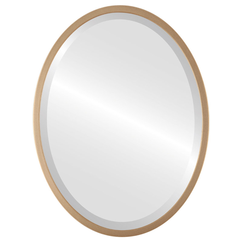 Miroir biseauté Javion, H 17,12 po x l 21,12 po, Jet doré