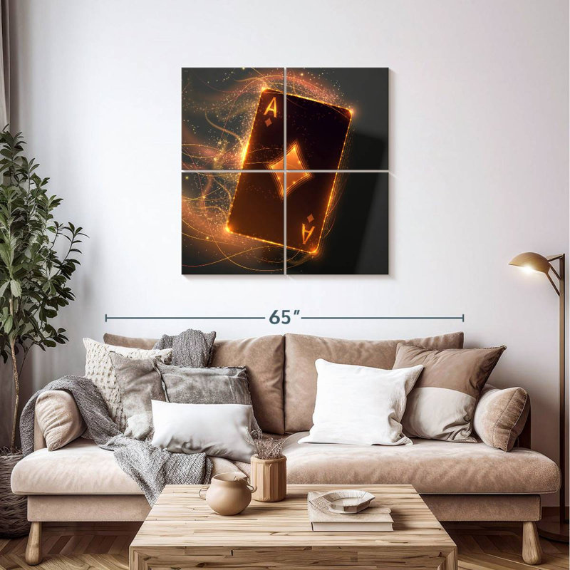 Senne Golden Ace Card, 38" H x 38" W