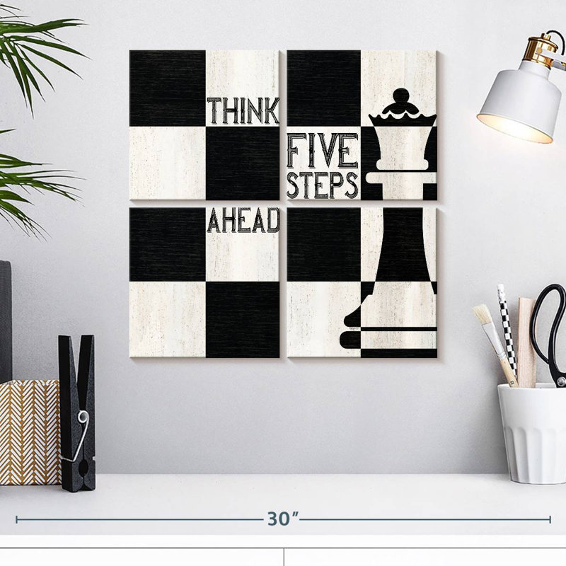 Senne Chessboard Sentiment II - Five Steps, 18" H x 18" W