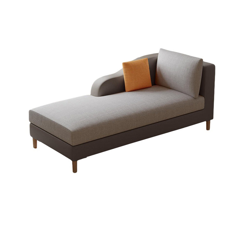 Chaise longue rembourrée Hinna, Accoudoir à droite (vu de face), Gris foncé / gris pâle