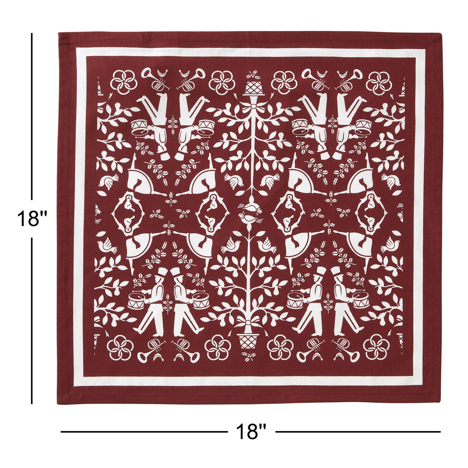 Vern Yip Christmas Carol 4 Piece Cotton Napkin Set