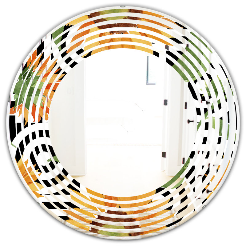 Miroir décoratif sans cadre Wave Floral Botanical II, H 24 po x l 24 po