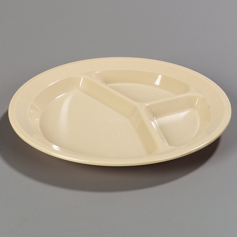 Assiette 3 rebords 11" narrow rim, Brun clair