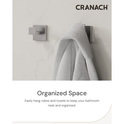 Frane Wall-Mounted Robe Hook, Single Towel Hook Bath Hardware Accessory