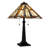Winchester 25" Matte Black Tiffany-Style Table Lamp