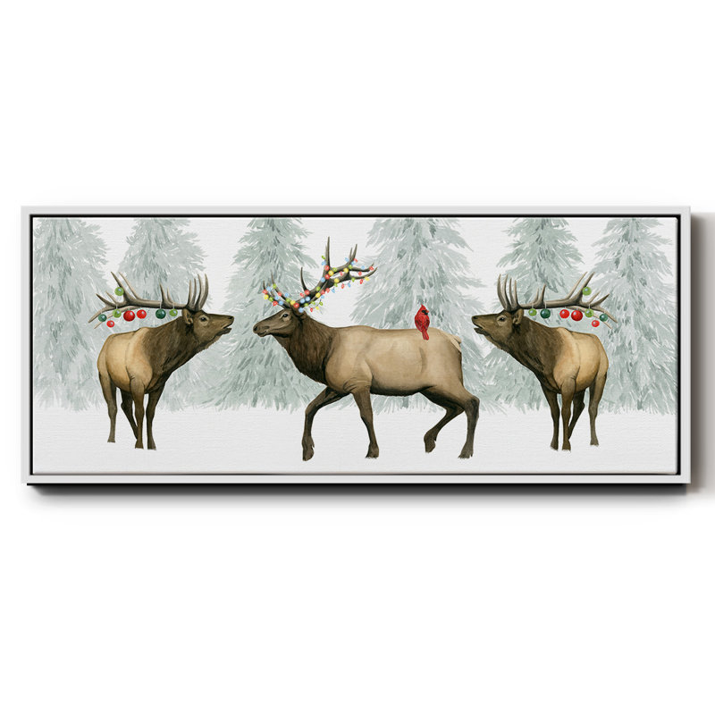 Festive Forest Collection D- Framed Canvas