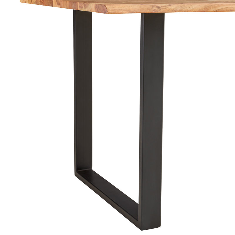 AHAR Dining Table with Solid Wood Top, Width: 120 cm