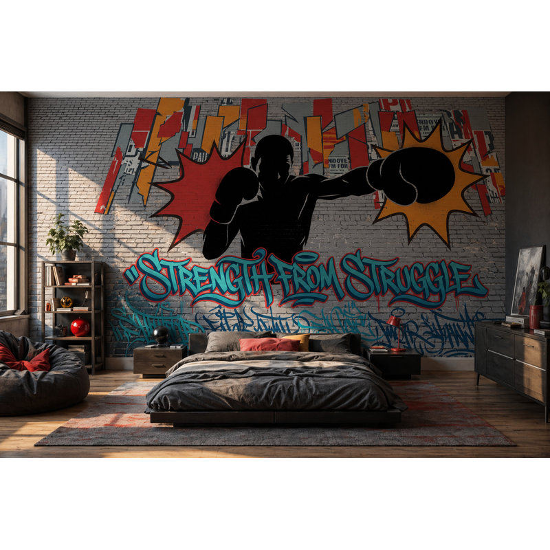 Papier peint mural Brick, Non tissé, 140 po x 108 po