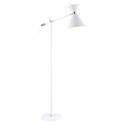 Gerhart 144cm White Task Floor Lamp