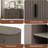 Vertical Striped Door Storage Cabinet With Metal Handles, Adjustable, Suitable For Study, Entryway And Living Room-1052117710