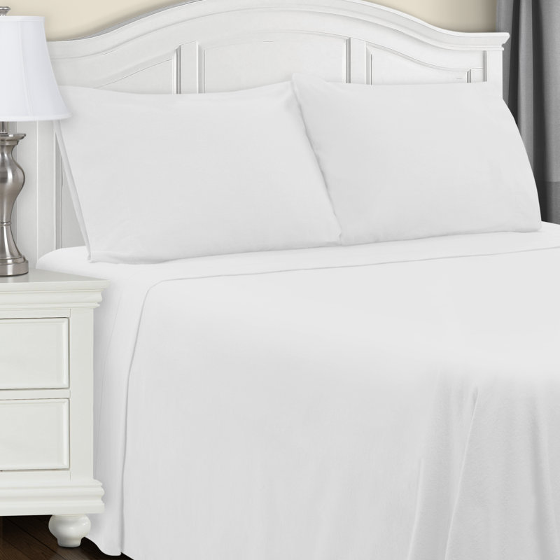All-Season Breathable 100% Cotton Flannel Pillowcase Set, Standard, Light Blue Trellis