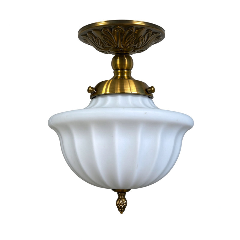 Heritage Dome Glass Collection Dimmable Sphere Flush Mount