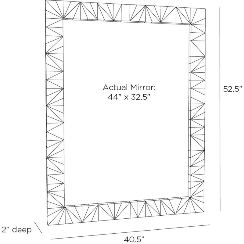 Calico Rectangle Solid Wood Mirror