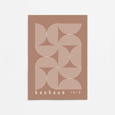 Brown Bauhaus Composition Poster II