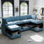 Modular Sectional Sofa, Convertible Sofa Seat With Storage, Sleeper Sectional Sofa Set, Fabric Flexible Modular Combinations-898333101