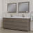 Arjina 84'' Double Bathroom Vanity with Solid Surface Top-850401673