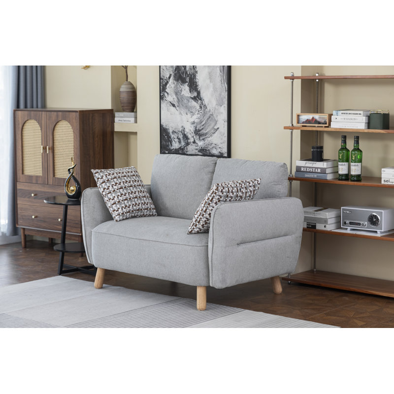 Gladding 2 Seater Loveseat, Light Grey