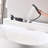 1 Bathroom Waterfall Faucet with Hand Shower and Diverter