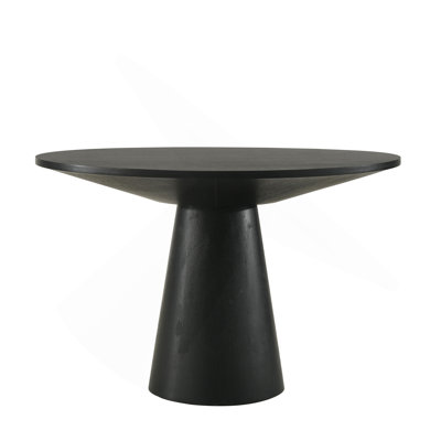 Table de salle à manger ronde 48 "Roundhill Furniture Rocco, ébène