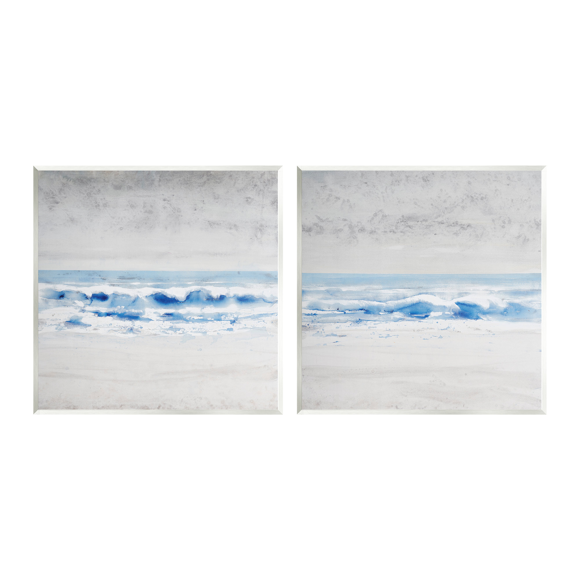 Stupell Industries Abstract Rolling Beach Waves Nautical Shoreline ...