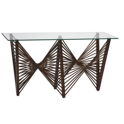 Geo 72'' Glass Top Console Table