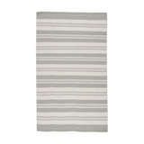 Vintage Striped Area Rug in Gray/Ivory