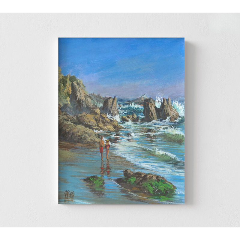 «Corona Del Mar Lovers Newport Beach» par William Thompson, affiche tropicale, cadeau d'anniversaire, idée de cadeau de couple, art de chambre à coucher principale de plage