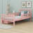 Wood Platform Bed With Guardrails On Both Sides And Drawers-416376841-416376886