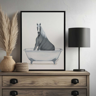 «Horse in Tub» par Ashley Justice, reproduction d'art