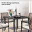 Ensemble de salle à manger d'extérieur Yardgrace 5 pièces en résine tressée avec coussins, table et 4 chaises avec trou pour parasol
