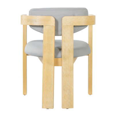 Ensemble de 2 chaises de salle à manger d'extérieur en bois d'acacia avec coussins, fauteuils modernes en bois massif avec revêtement résistant aux intempéries pour coussin de patio, de jardin, de balcon et de cour