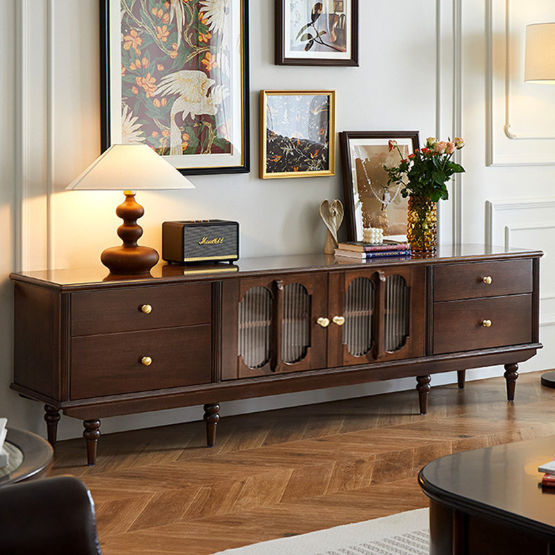 Meuble télé de luxe rétro français, 70.87"
