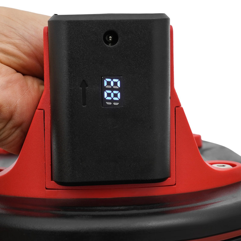 Vacuum Lifter Battery Tile Lifter Electric Vacuum Suction Cup With Digital Display 3.7V, Red/Black