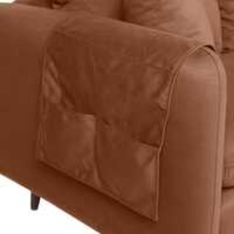Canapé modulaire faisant face à la droite de 84,65 po de largeur, Brun