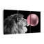 Drôle de lion, gomme à bulles sur toile, ensemble 3 pièces-233037241