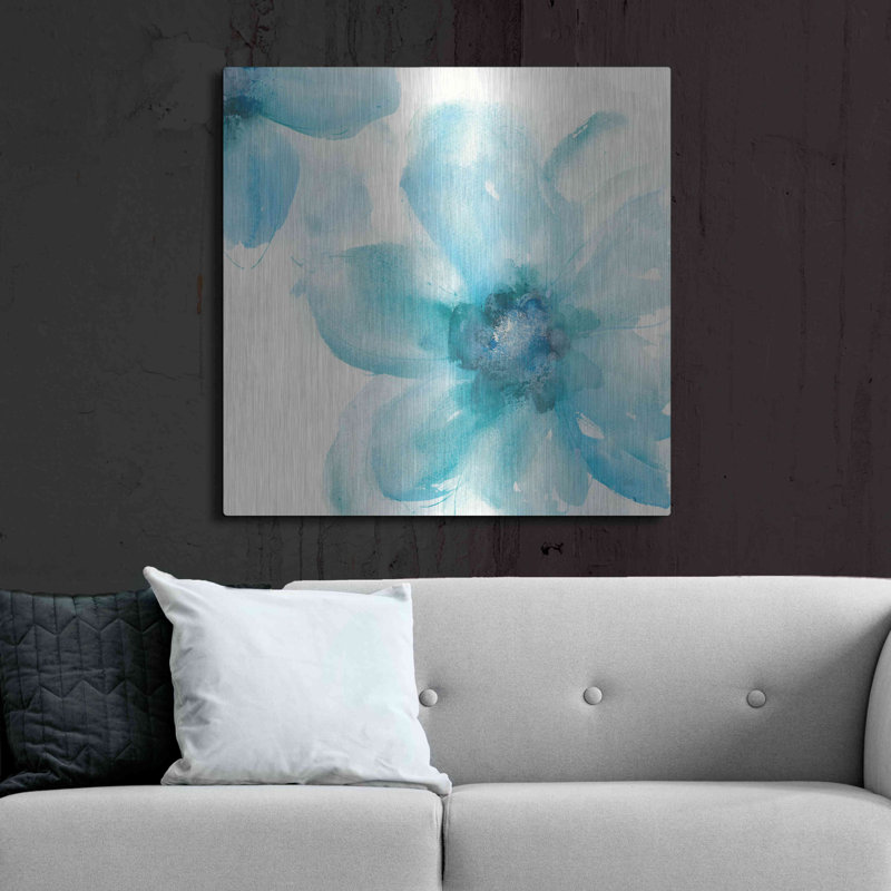 " Teal Cosmos I " by Chris Paschke, 36" H x 36" W