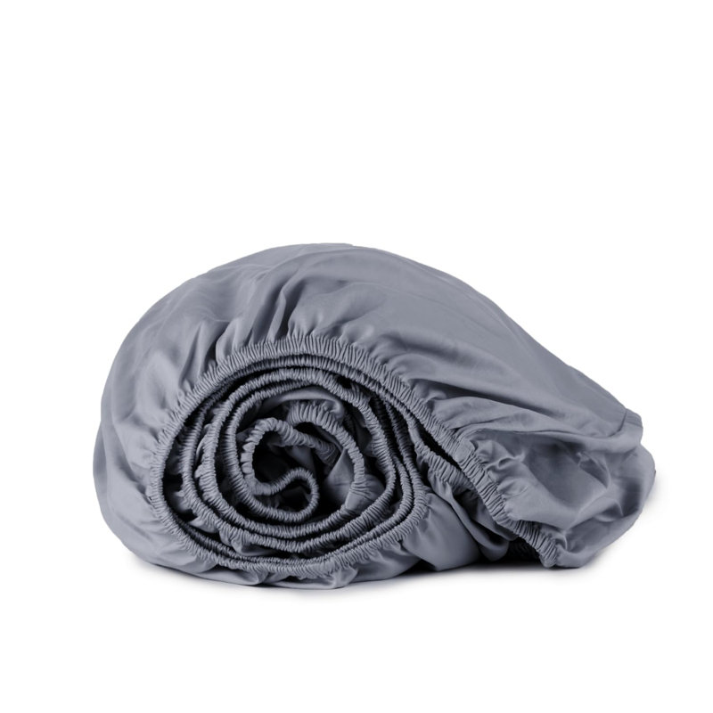 Drap-housse pour grand lit Whisper Organic, Minéral, Drap-housse grand