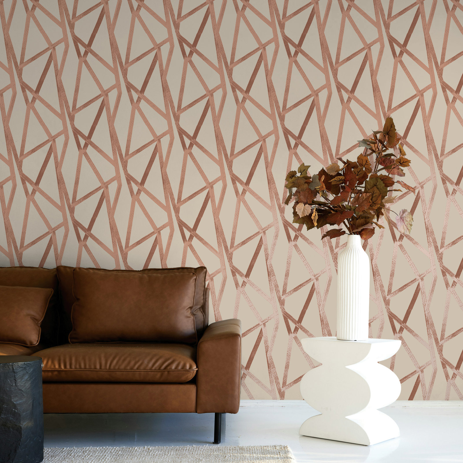 Huey Self-Adhesive Wallpaper Roll, Bronze, 33" L x 20.5" W
