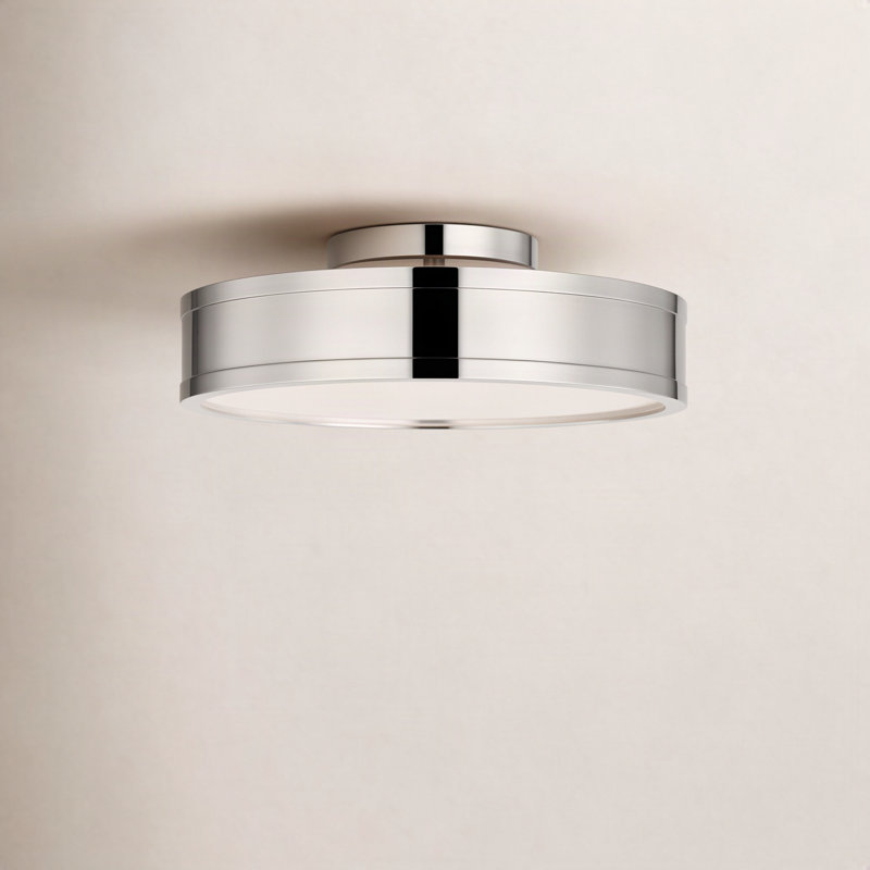 Radcliff rond semi-encastré, Nickel poli, H 4 po x l 12 po x P 12 po