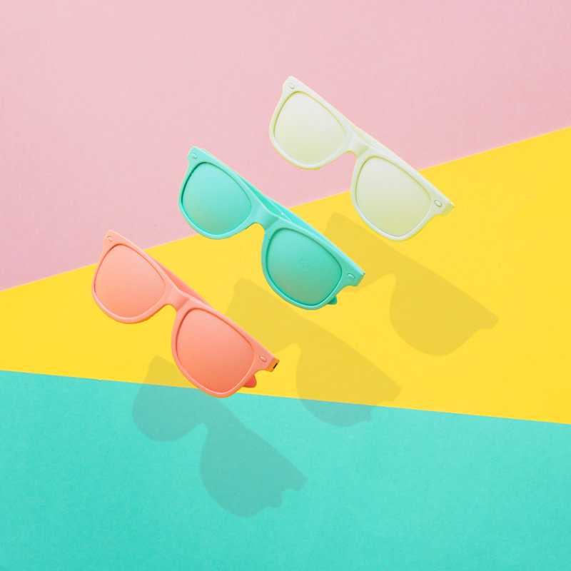 Three Sunglasses Fly In The Air by Katya_Havok - Wrapped Canvas Print, 51cm H x 51cm W