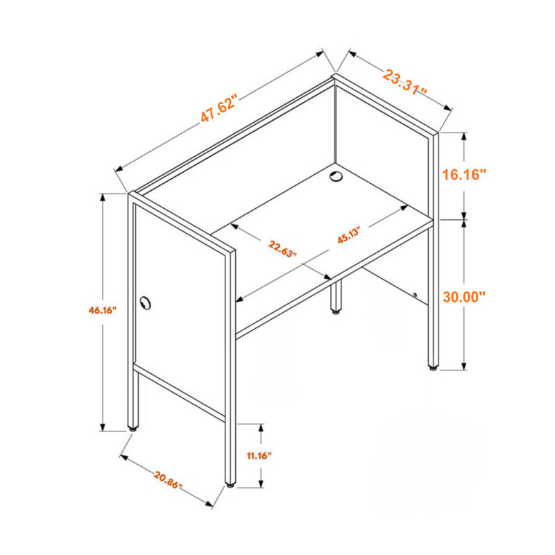 Bureau de bureau Pascha, Blanc