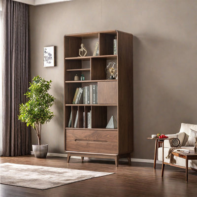 Chinese style solid wood storage bookcase