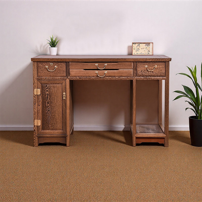 Bureau d'ordinateur de style chinois, H 30,71 po x l 47,24 po x P 23,62 po